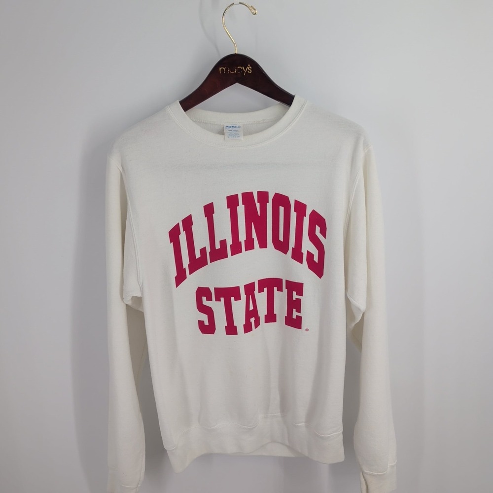 Illinois State Redbirds Port & Co. Core Fleece Pullover Sweatshirt White Size S
